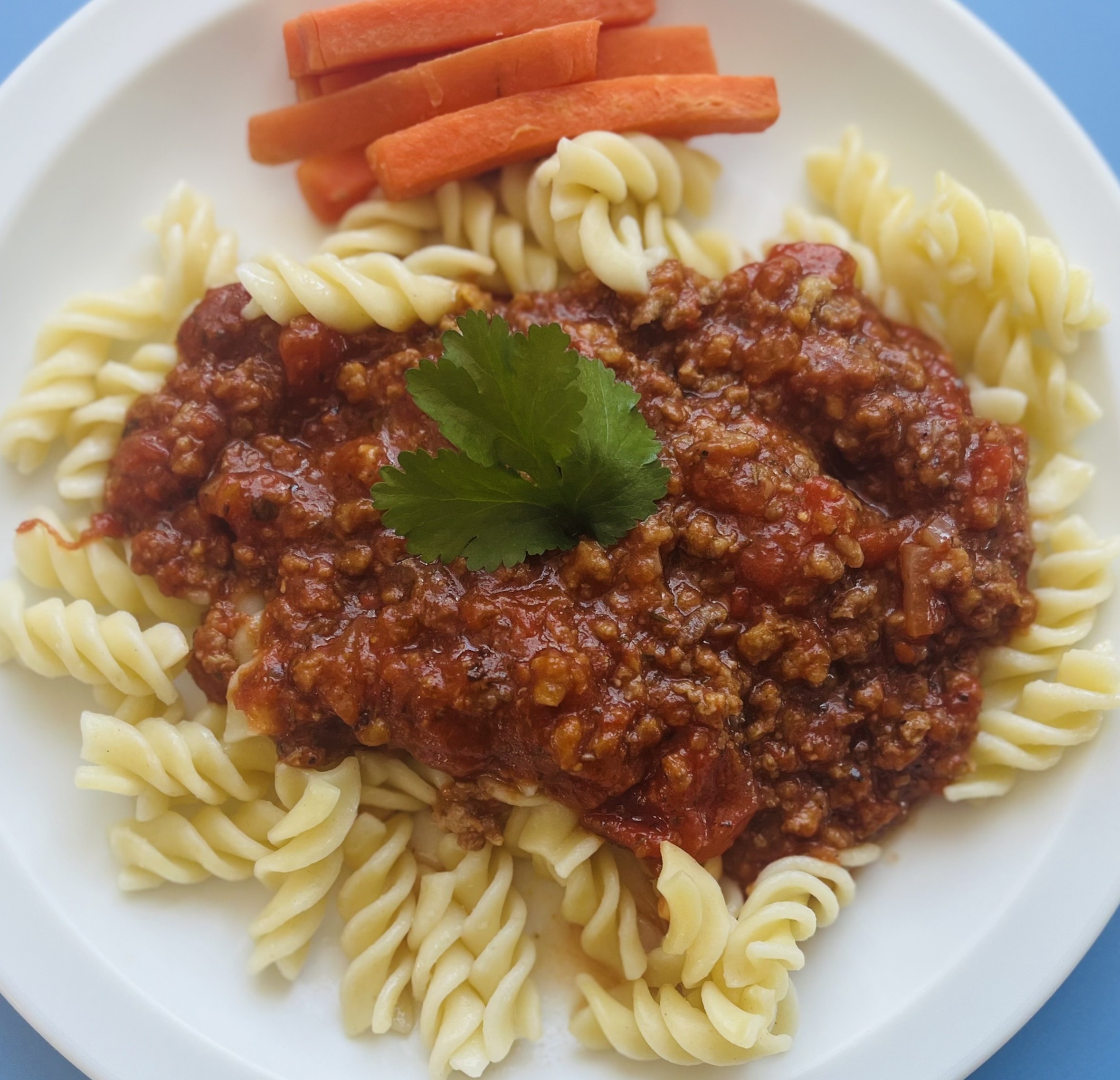 Bolognese Pasta Carrots Cropped